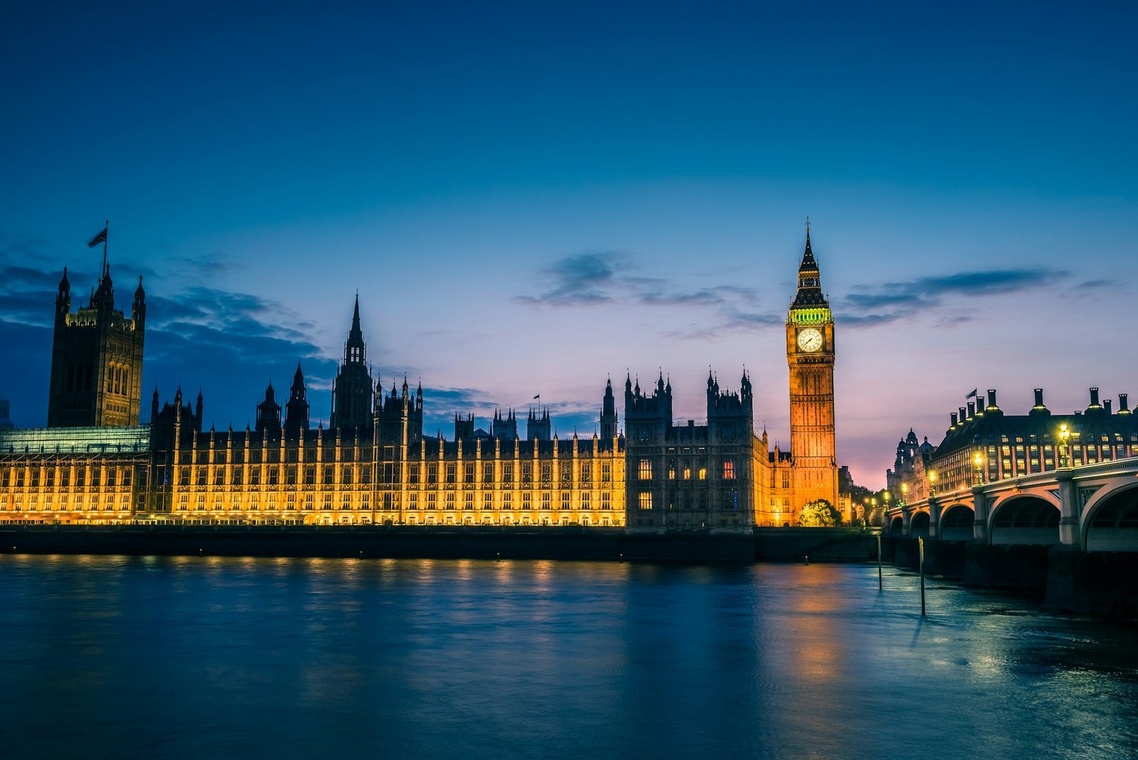 Westminster abbey and big ben at night, London, United Kingdom